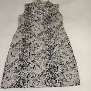 Calvin Klein.Snakeskin Print Sleeveless Dress